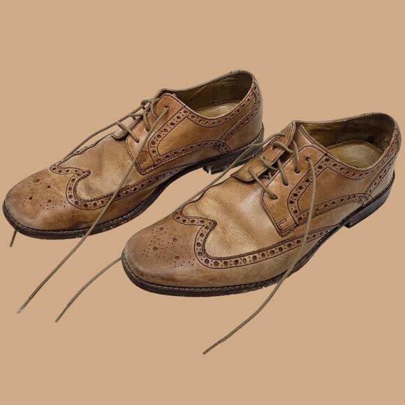 Cole Haan Wingtip Giraldo Derby Brogue Shoe British Tan 9M Leather Goodyear Sole main image 5